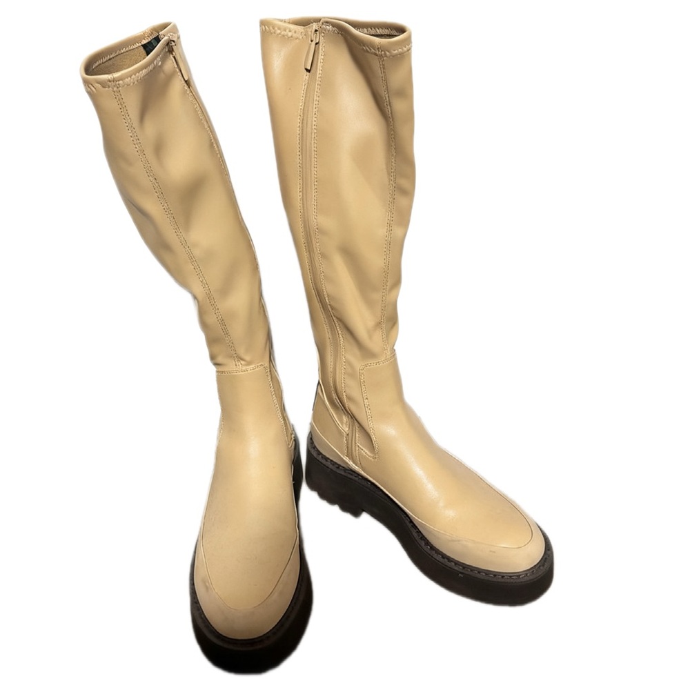 Franco Sarto Tan Over the Knee Boots